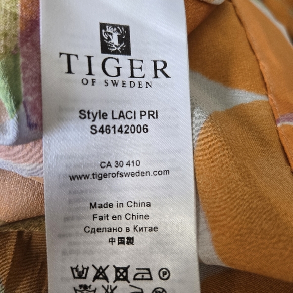 TIGER OF SWEDEN 100% Silk Circle Pattern Blouse. Size 36/ Small - Picture 11 of 16